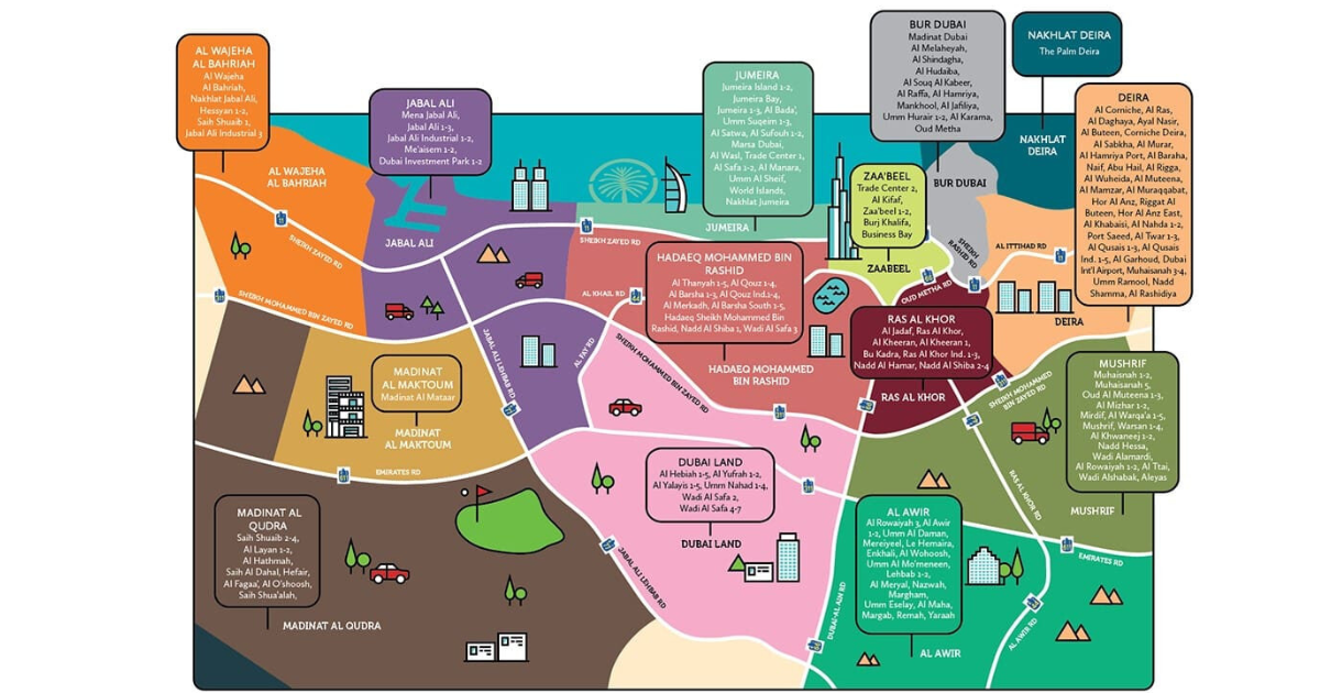 Dubai 14 Districts