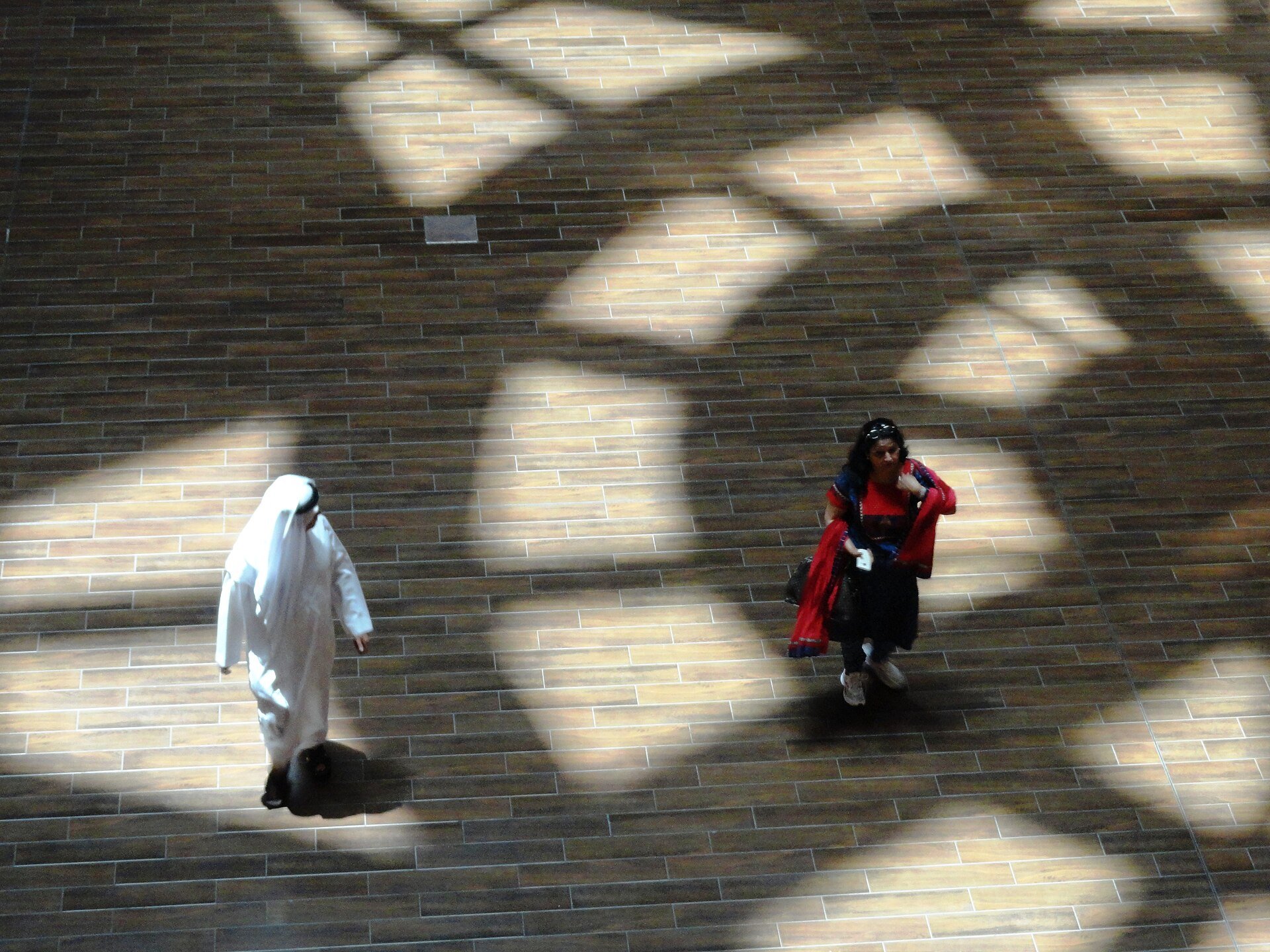 Walking in Dubai Mall.