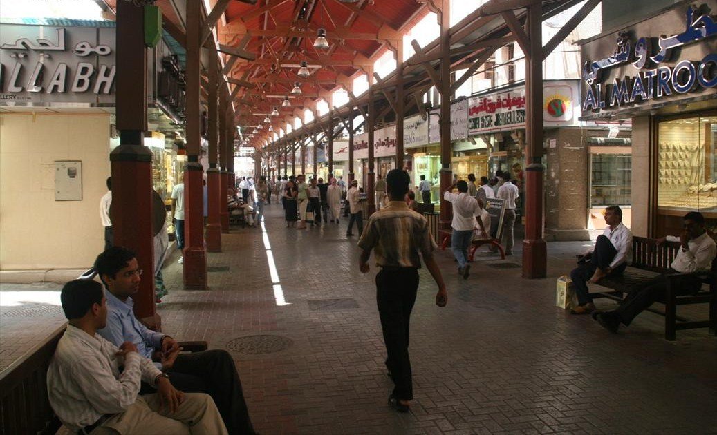 This is a photo of the Gold Souk in Deira, Dubai, United Arab Emirates on 9 May 2007.