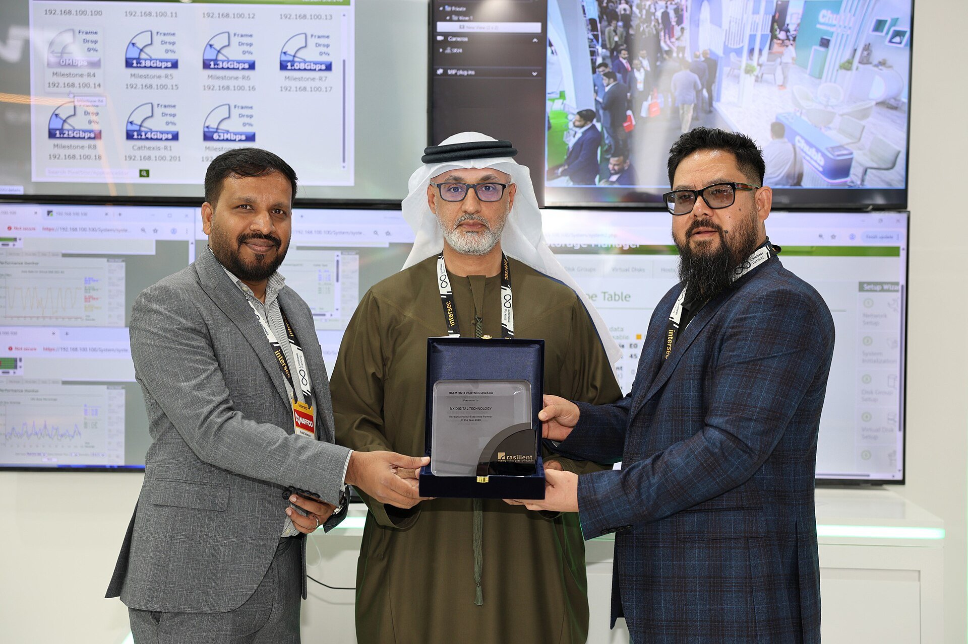 Dr Abdulla Al Nuaimi, Emirati entrepreneur and Founder and CEO of SecureTech and NX Digital Technology, receiving the Diamond Partner Award in recognition of SecureTech’s contribut