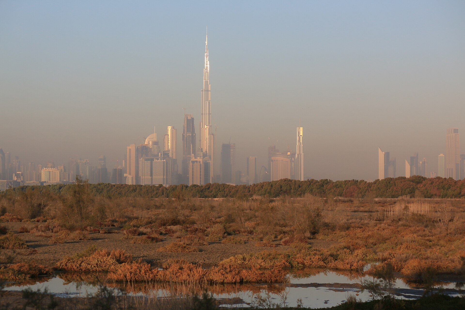 Dubai Burj Khalifa Sunrise hitting the Burj Khalifa
