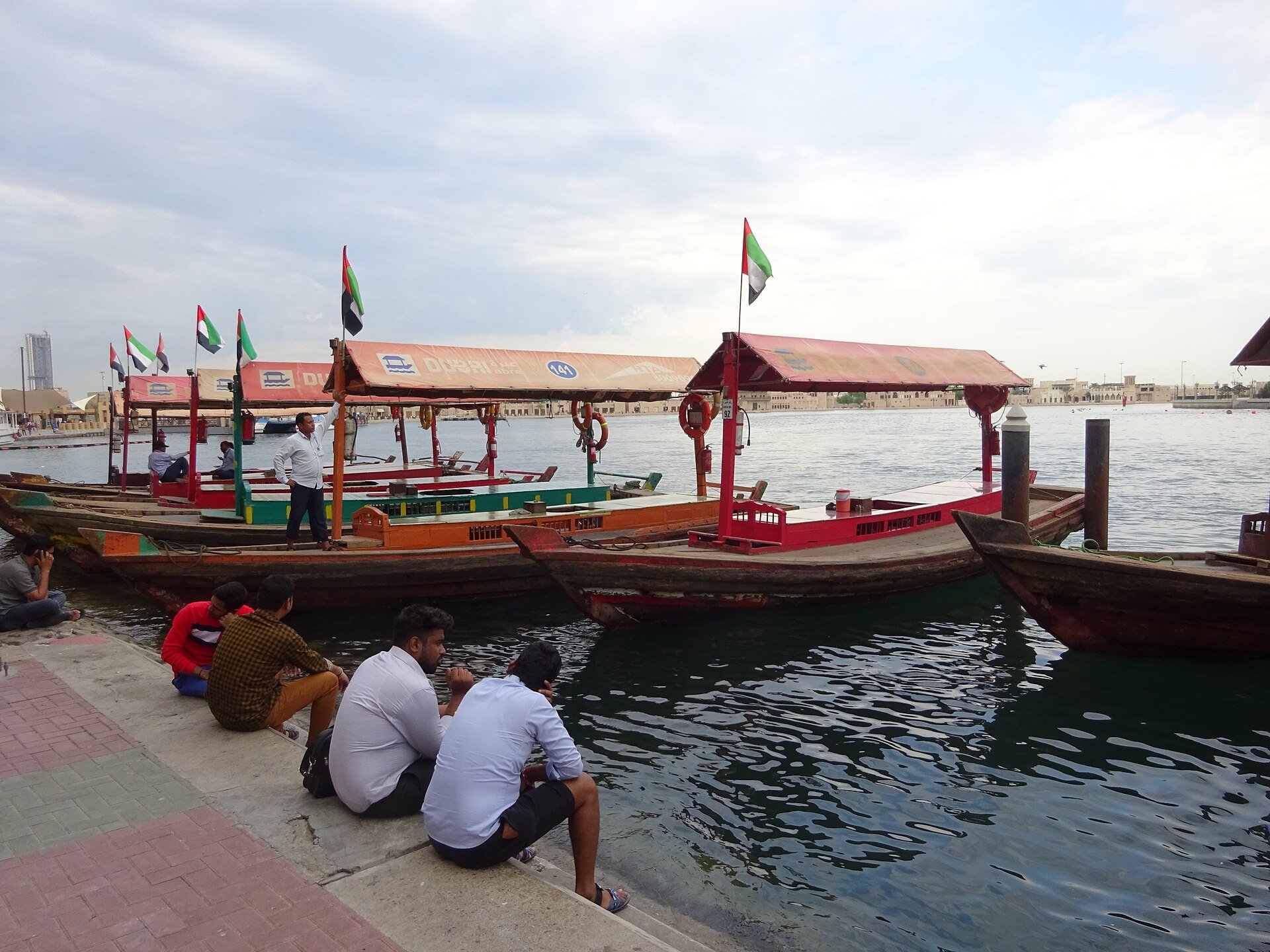 Abra ferry boats, Dubai Creek, Dubai, UAE.