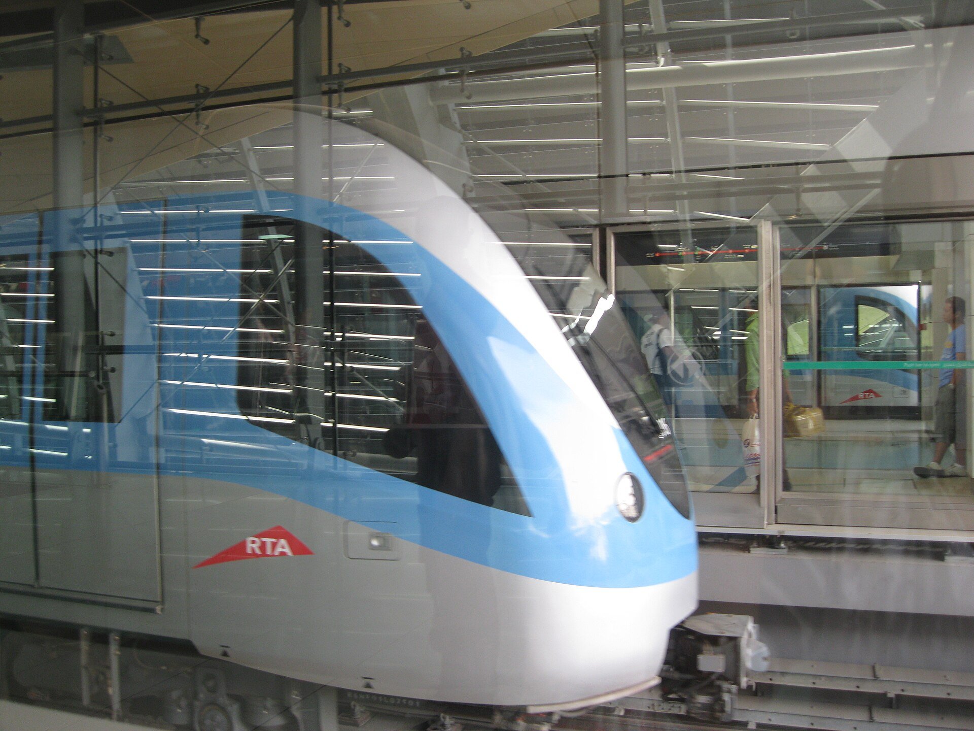 The Dubai Metro as seen from front