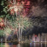 The spectacular fireworks at Dubai Marina, for the closing day of the Dubai Shopping Festival 2020