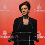La presidenta Cristina Fernández asistió esta noche al lanzamiento de la ruta aérea que unirá diariamente Buenos Aires con Dubai, capital de Emiratos Árabes, a cargo de la compañía