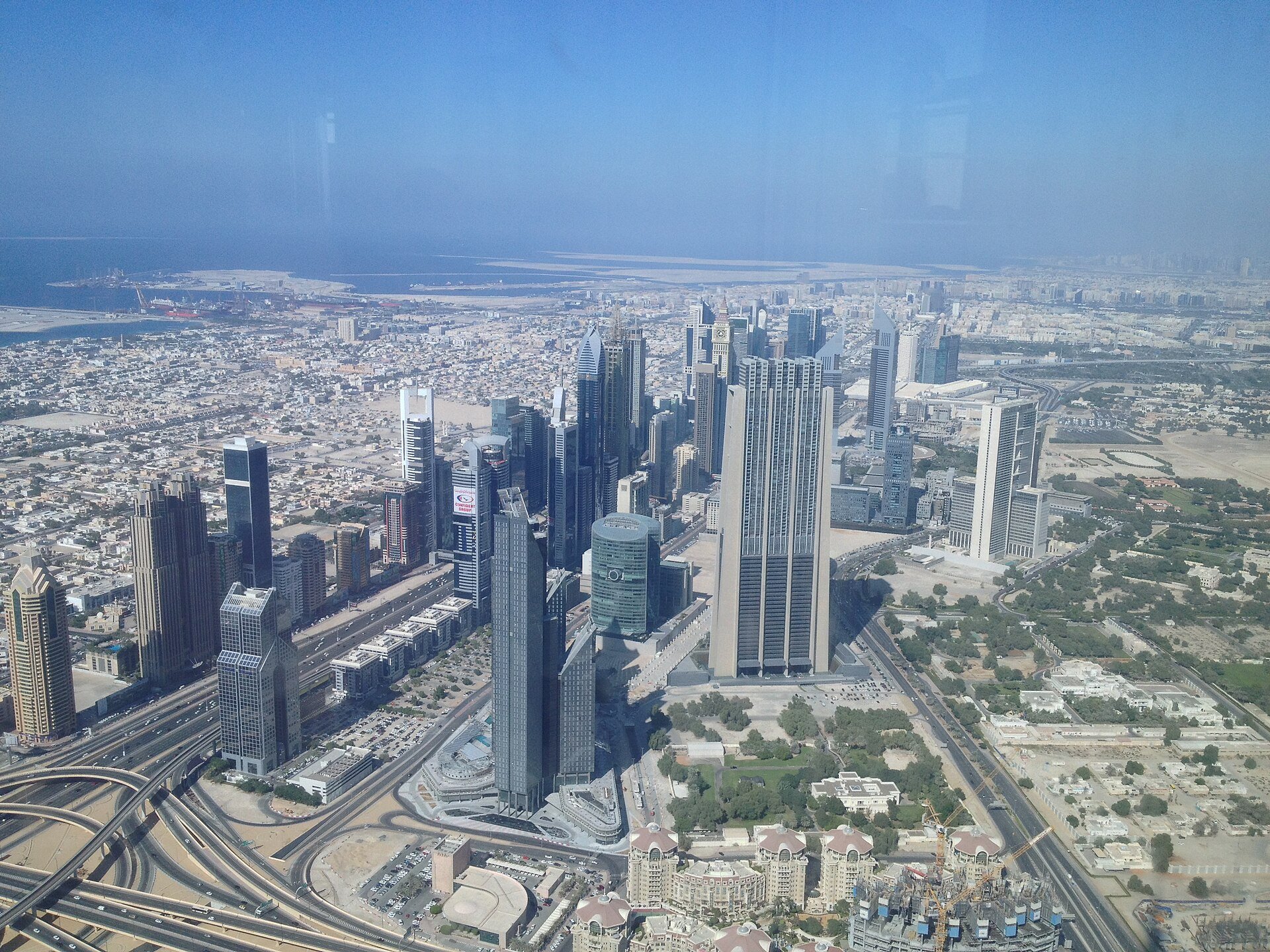 View of DIFC from At The Top Burj Khalifa