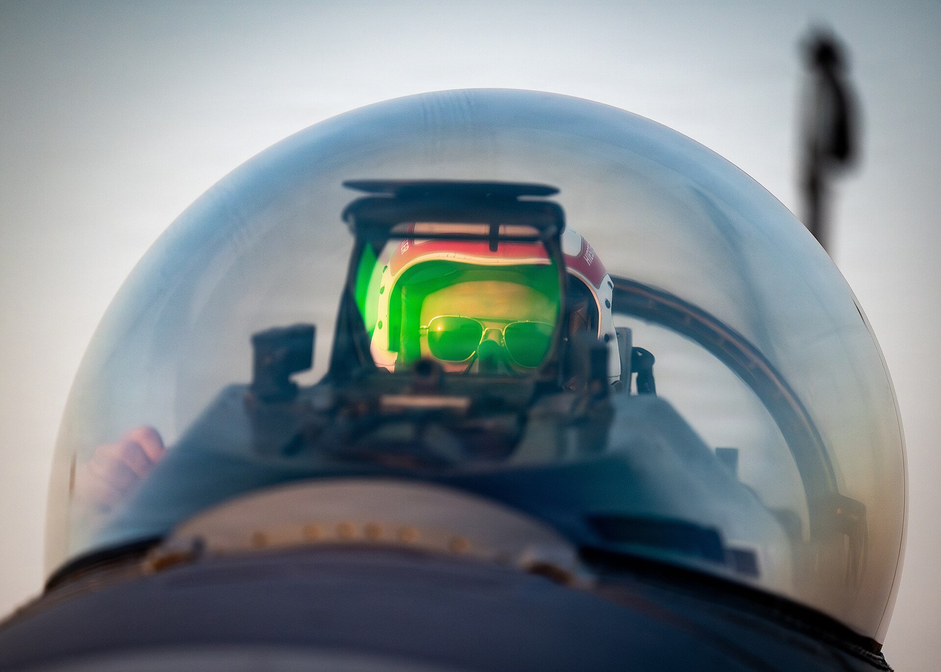 U.S. Air Force Maj. Taylor “FEMA” Hiester, F-16 Viper Demonstration Team commander and pilot, prepares a U.S. Air Force F-16C Fighting Falcon assigned to the 31st Fighter Wing at A
