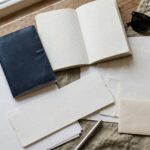 Travel documents arranged on a desk