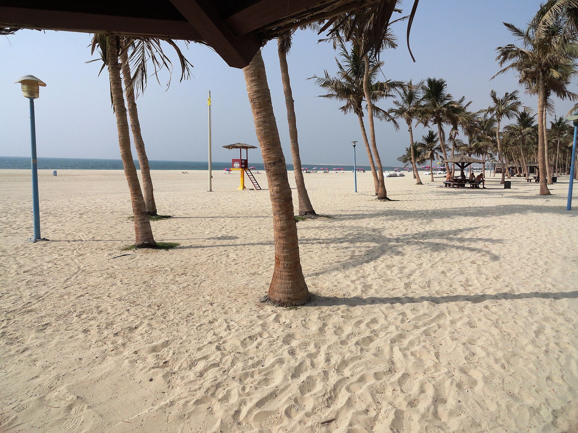 A view of Jumeirah Beach Park in Dubai. This shot was taken in August, during Ramadan.