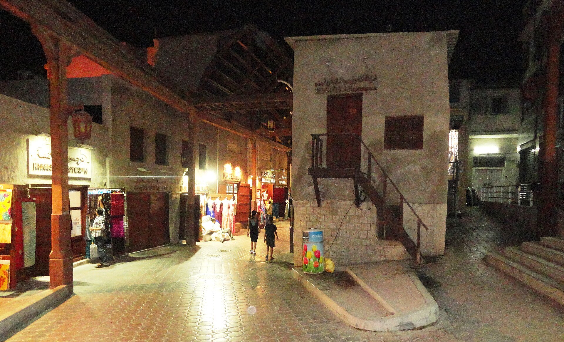 Bur Dubai Textile Souq at Night, Dubai, United Arab Emirates
